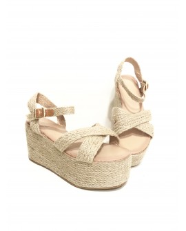 Sandalias con CUÑA color BEIGE • SANDALIAS ❤︎ Verano 38