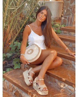 Sandalias con CUÑA color BEIGE • SANDALIAS ❤︎ Verano 38