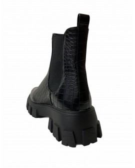 Botines plataforma negros mujer