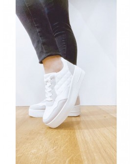 SNEAKERS plataforma mujer BLANCAS, Zapatillas deportivas PLATAFORMA