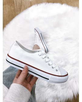 Comprar Zapatillas Lonas Mujer Rojas Con Plataforma. Lonas Baratas🔥