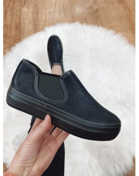 Zapatillas SIN CORDONES para color negro ▻Sneakers BELLADONA ® Número 40
