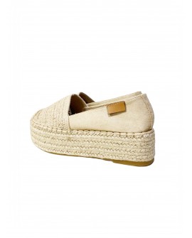 sandalias plataforma de yute beige