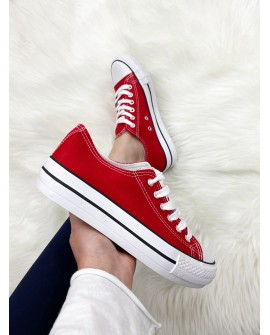 sabates lona doble sola vermelles